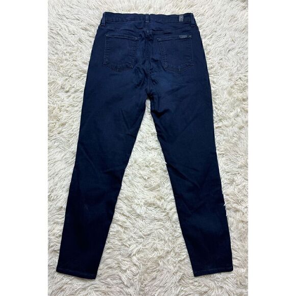 Women’s 7 for all Mankind Dark Blue Skinny Stretch Jeans Size 30 - Picture 7 of 12